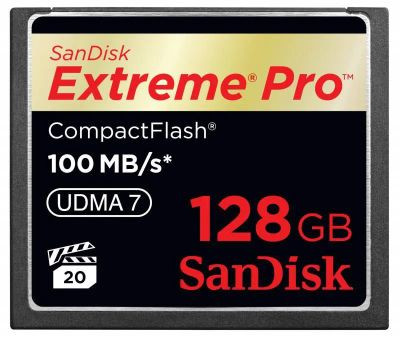 Карта памяти CF Sandisk Extreme Pro 128 ГБ, 160 МБ/с, SDCFXPS-128G-X46, 1 шт.