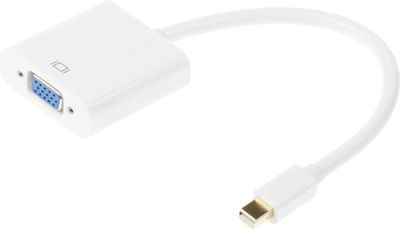 Переходник Display Port miniDisplayPort (m) - VGA (f), белый
