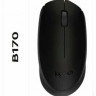 Мышь Logitech B170, оптическая, беспроводная, черный и темно-серый [910-004659]