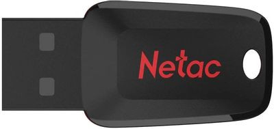 Флешка USB NETAC U197 64ГБ, USB2.0, черный и красный [nt03u197n-064g-20bk]