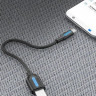 Переходник USB2.0 VENTION CCUBB, USB A(f) - micro USB B (m), круглое, 0.15м