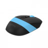 Мышь A4TECH Fstyler FG10S, оптическая, беспроводная, USB, черный и синий [fg10s blue]