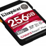 Карта памяти SDXC UHS-II Kingston Canvas React Plus 256 ГБ, 280 МБ/с, Class 10, SDR2V6/256GB, 1 шт., без адаптера
