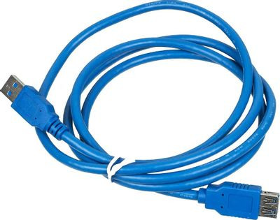 Кабель USB3.0 USB A(m) - USB A(f), 1.5м, синий