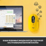 Мышь Logitech POP Mouse with emoji, оптическая, беспроводная, USB, желтый и черный [910-006546]
