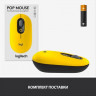 Мышь Logitech POP Mouse with emoji, оптическая, беспроводная, USB, желтый и черный [910-006546]