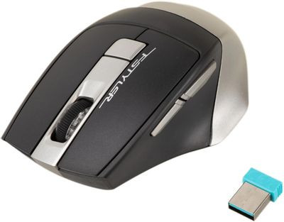 Мышь A4TECH Fstyler FB35, оптическая, беспроводная, USB, серый [fb35 smoky grey]