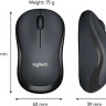 Мышь Logitech Silent M220, оптическая, беспроводная, USB, темно-серый [910-004878]