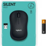 Мышь Logitech Silent M220, оптическая, беспроводная, USB, темно-серый [910-004878]
