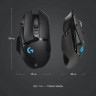 Мышь Logitech G502 Lightspeed, игровая, оптическая, беспроводная, USB, черный [910-005567]