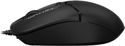 Мышь A4TECH Fstyler FM12ST, оптическая, проводная, USB, черный [fm12st black]
