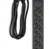 Сетевой фильтр Buro 500SH-3-B, 3м, черный