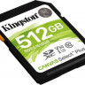 Карта памяти SDXC UHS-I U3 Kingston Canvas Select Plus 512 ГБ, 100 МБ/с, Class 10, SDS2/512GB, 1 шт., без адаптера