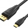 Кабель Display Port VENTION CGYBH, USB Type-C (m) - DisplayPort (m), GOLD , круглое, 2м