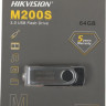 Флешка USB Hikvision M200S 64ГБ, USB3.0, серебристый и черный [hs-usb-m200s/64g/u3]
