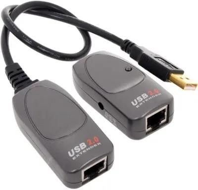 Кабель-удлинитель сетевой ATEN UCE260, USB A(m) (прямой) - RJ-45 (m) (прямой), 0.3048м