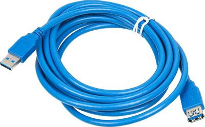 Кабель USB3.0 USB A(m) - USB A(f), 3м, синий