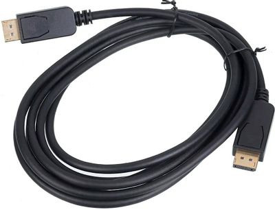 Кабель Display Port 1.2v, DisplayPort (m) - DisplayPort (m), GOLD , 3м, черный