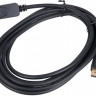 Кабель Display Port 1.2v, DisplayPort (m) - DisplayPort (m), GOLD , 3м, черный