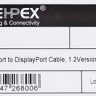 Кабель Display Port 1.2v, DisplayPort (m) - DisplayPort (m), GOLD , 3м, черный