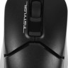 Мышь A4TECH Fstyler FM12S, оптическая, проводная, USB, черный [fm12s black]