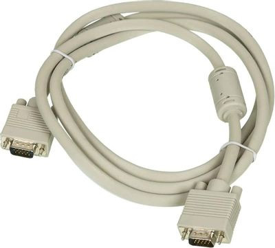 Кабель VGA VGA (m) - VGA (m), ферритовый фильтр , 1.8м, серый