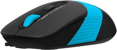 Мышь A4TECH Fstyler FM10S, оптическая, проводная, USB, черный и синий [fm10s usb blue]