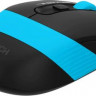 Мышь A4TECH Fstyler FM10S, оптическая, проводная, USB, черный и синий [fm10s usb blue]