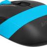 Мышь A4TECH Fstyler FM10S, оптическая, проводная, USB, черный и синий [fm10s usb blue]