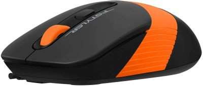 Мышь A4TECH Fstyler FM10S, оптическая, проводная, USB, черный и оранжевый [fm10s usb orange]