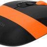 Мышь A4TECH Fstyler FM10S, оптическая, проводная, USB, черный и оранжевый [fm10s usb orange]