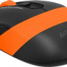 Мышь A4TECH Fstyler FM10S, оптическая, проводная, USB, черный и оранжевый [fm10s usb orange]