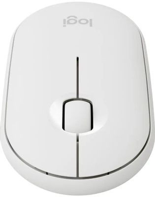 Мышь Logitech Pebble M350, оптическая, беспроводная, USB, белый [910-005541]