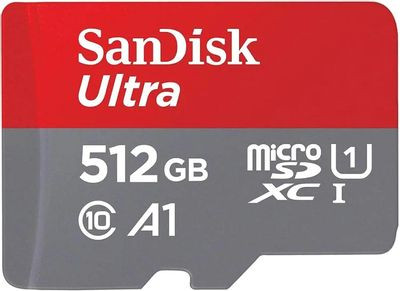 Карта памяти microSDXC UHS-I U1 Sandisk Ultra 512 ГБ, 150 МБ/с, Class 10, SDSQUAC-512G-GN6MN, 1 шт.