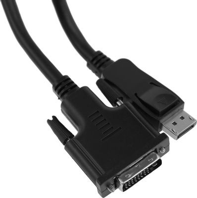 Кабель Display Port NingBo DisplayPort (m) - DVI-D Dual Link (m), GOLD , 1.8м, блистер, черный