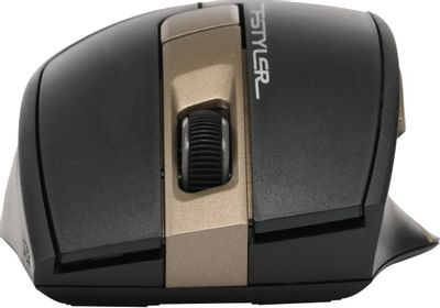 Мышь A4TECH Fstyler FG35, оптическая, беспроводная, USB, бронзовый и черный [fg35 bronze]