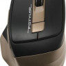 Мышь A4TECH Fstyler FG35, оптическая, беспроводная, USB, бронзовый и черный [fg35 bronze]