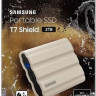 Внешний диск SSD Samsung T7 Shield, 2ТБ, бежевый [mu-pe2t0k/ww]
