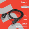 Кабель питания Buro AN23-1000, IEC C13 (прямой) - Евровилка (угловой), 1.8м, черный