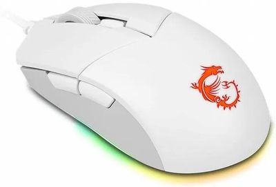 Мышь MSI Clutch GM11, игровая, оптическая, проводная, USB, белый [s12-0401970-cla]