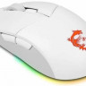 Мышь MSI Clutch GM11, игровая, оптическая, проводная, USB, белый [s12-0401970-cla]