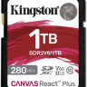 Карта памяти SDXC UHS-II Kingston Canvas React Plus 1024 ГБ, 280 МБ/с, Class 10, SDR2V6/1TB, 1 шт., без адаптера