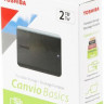 Внешний диск HDD Toshiba Canvio Basics HDTB520EK3AA, 2ТБ, черный