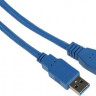 Кабель NingBo micro USB 3.0 B (m) (угловой) - USB A(m) (прямой), 3м, блистер, синий