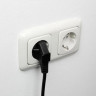 Кабель питания PREMIER pcb5280(0.5)-1.5, IEC C13 (прямой) - Евровилка (угловой), круглое, 1.5м, черный
