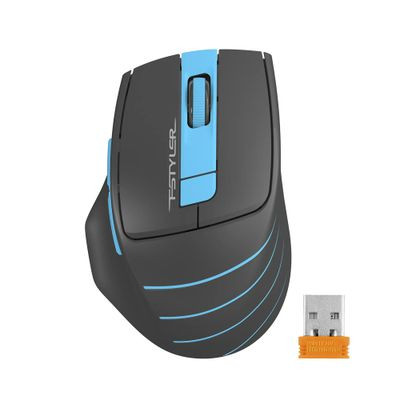Мышь A4TECH Fstyler FG30S, оптическая, беспроводная, USB, серый и синий [fg30s blue]