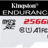Карта памяти microSDXC UHS-I U1 Kingston High Endurance 256 ГБ, 95 МБ/с, Class 10, SDCE/256GB, 1 шт., без адаптера