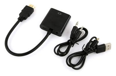 Переходник Buro HDMI-M-VGA-F-WUSB, HDMI (m) - VGA (f), 0.1м