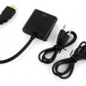 Переходник Buro HDMI-M-VGA-F-WUSB, HDMI (m) - VGA (f), 0.1м
