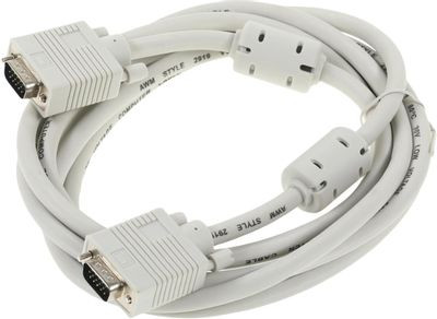 Кабель SVGA NingBo CAB016S-10F, VGA (m) - VGA (m), ферритовый фильтр , 3м, белый